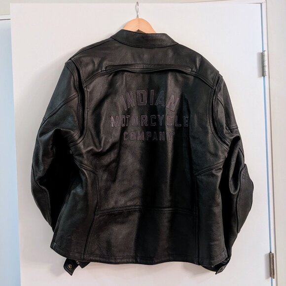 Indian Motorcycle | Leather Backman Riding Jacket w/ Pads - Picture 6 of 11